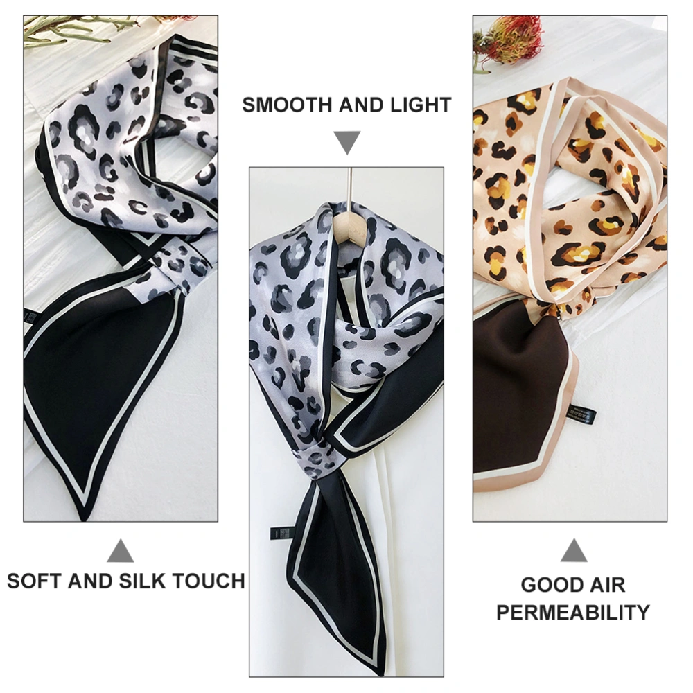 2pcs Silk Scarves Hair Scarf Hair Scrunchies Women Decorative Bag Scarves