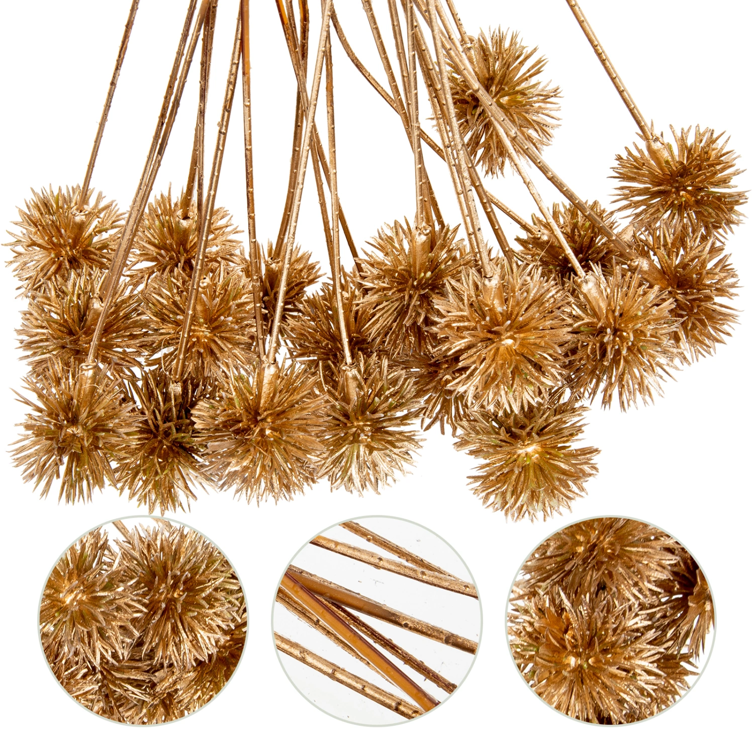 12pcs Christmas Plant Picks Wreath Arrangements Artificial Glitter Picks Centerpiece