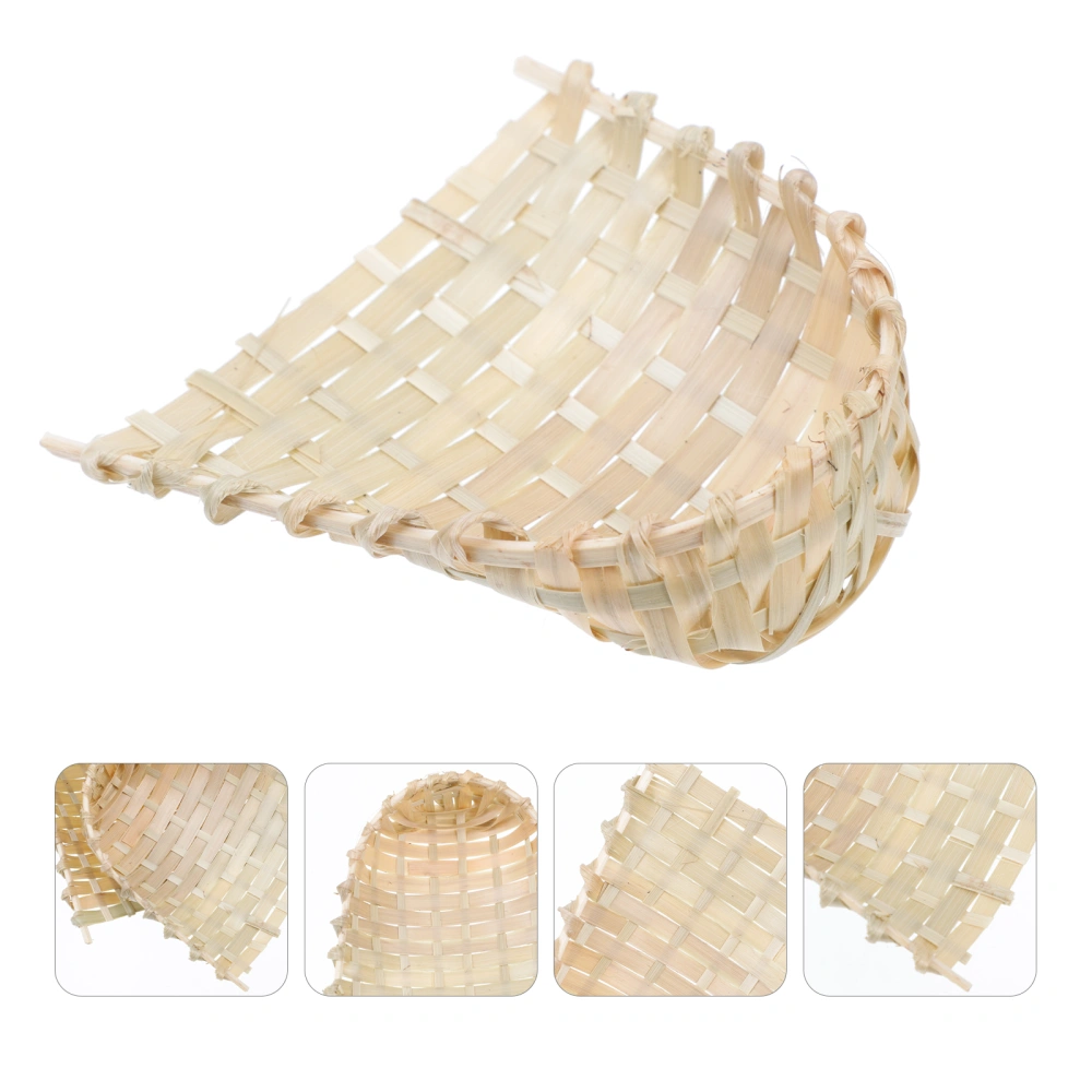 2 Pcs Bamboo Woven Fruit Baskets Practical Vegetable Holders Dessert Baskets