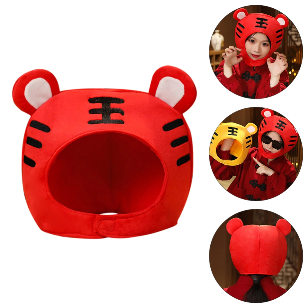 1pc Cartoon Tiger-shaped Hat Novelty Cosplay Costume Hat Funny Decorative Hat