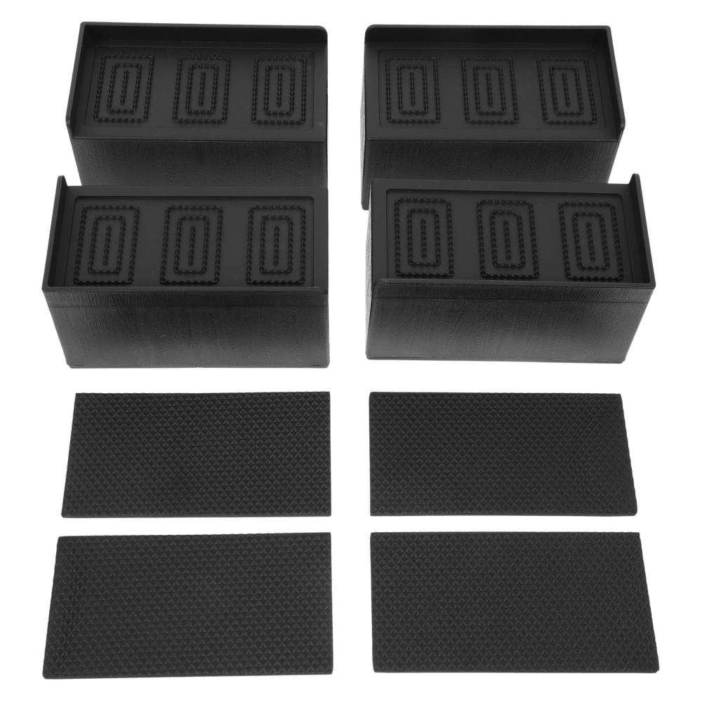 12pcs Furniture Foot Cushions Heightening Plastic Cushions Bed Table Foot Pads