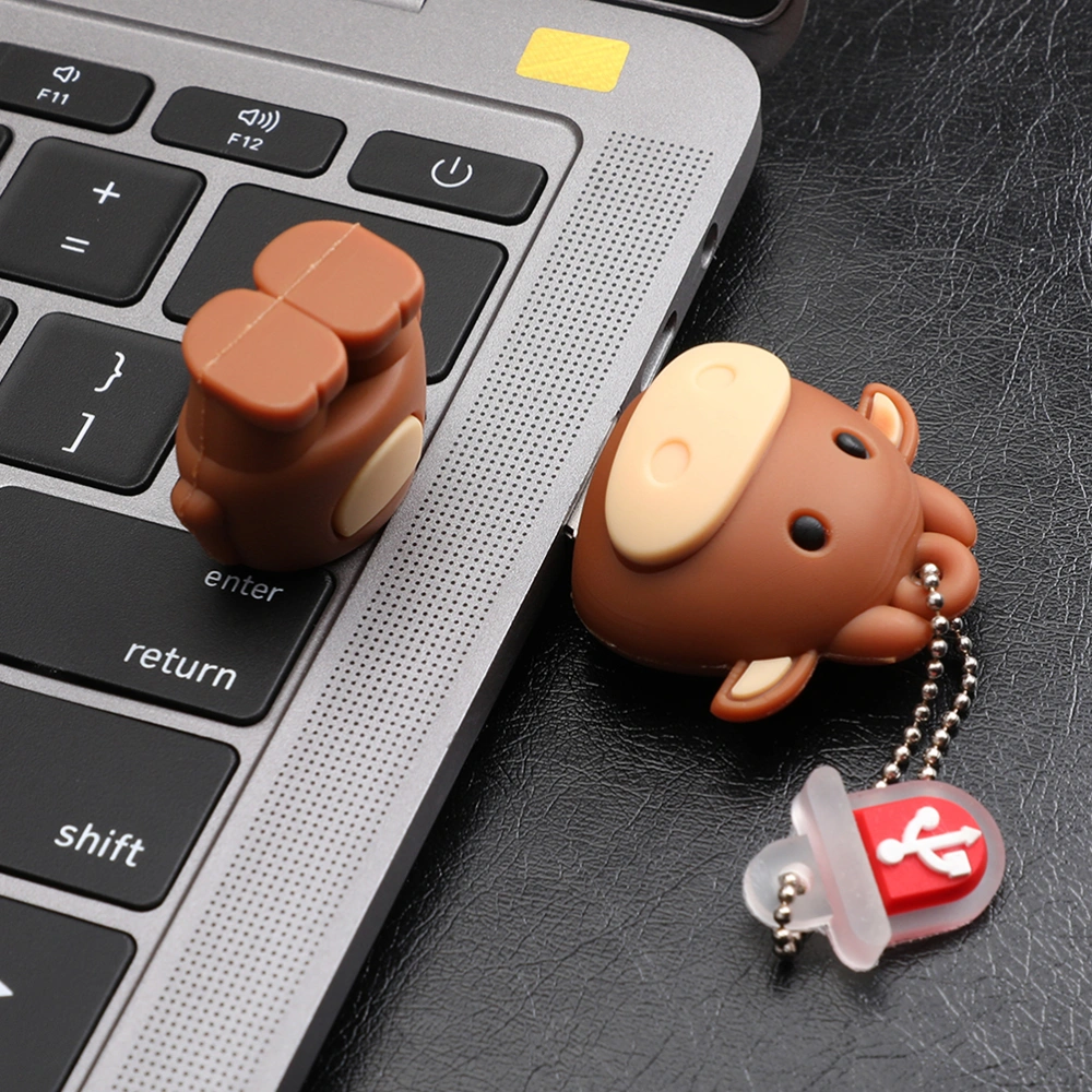 32GB USB Flash Drive PVC The 12 Chinese Zodiac Memory Stick USB 2.0 U Disk (Cow)