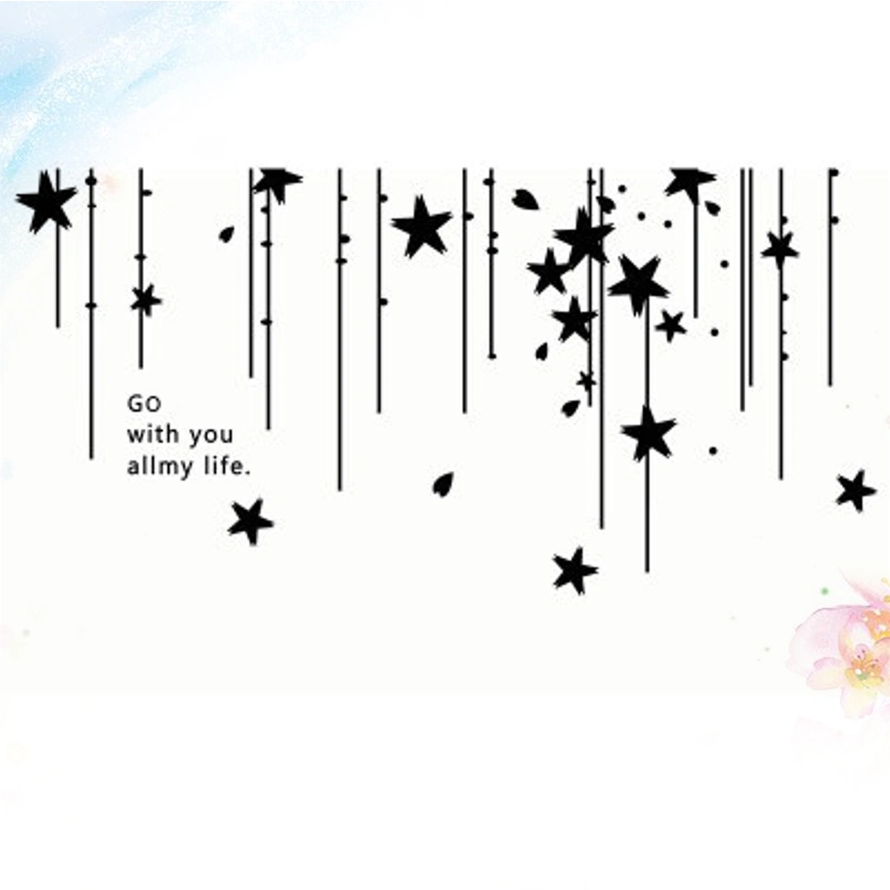 Wall Decals Sticker Hanging Curtain DIY Home Decor Mural Stickers for Living Room Kitchen