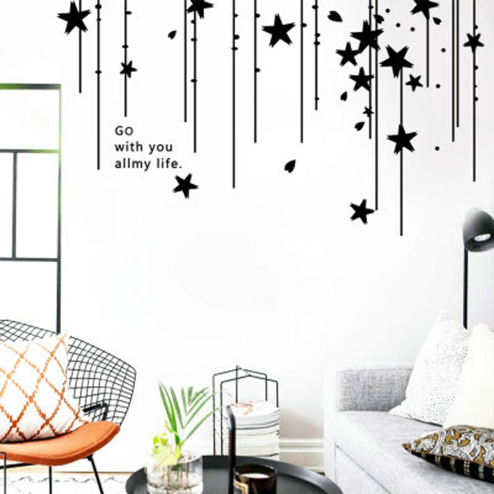 Wall Decals Sticker Hanging Curtain DIY Home Decor Mural Stickers for Living Room Kitchen