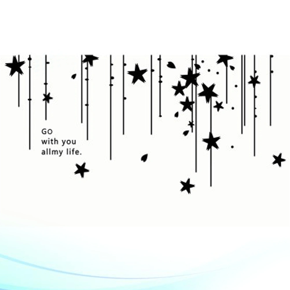 Wall Decals Sticker Hanging Curtain DIY Home Decor Mural Stickers for Living Room Kitchen