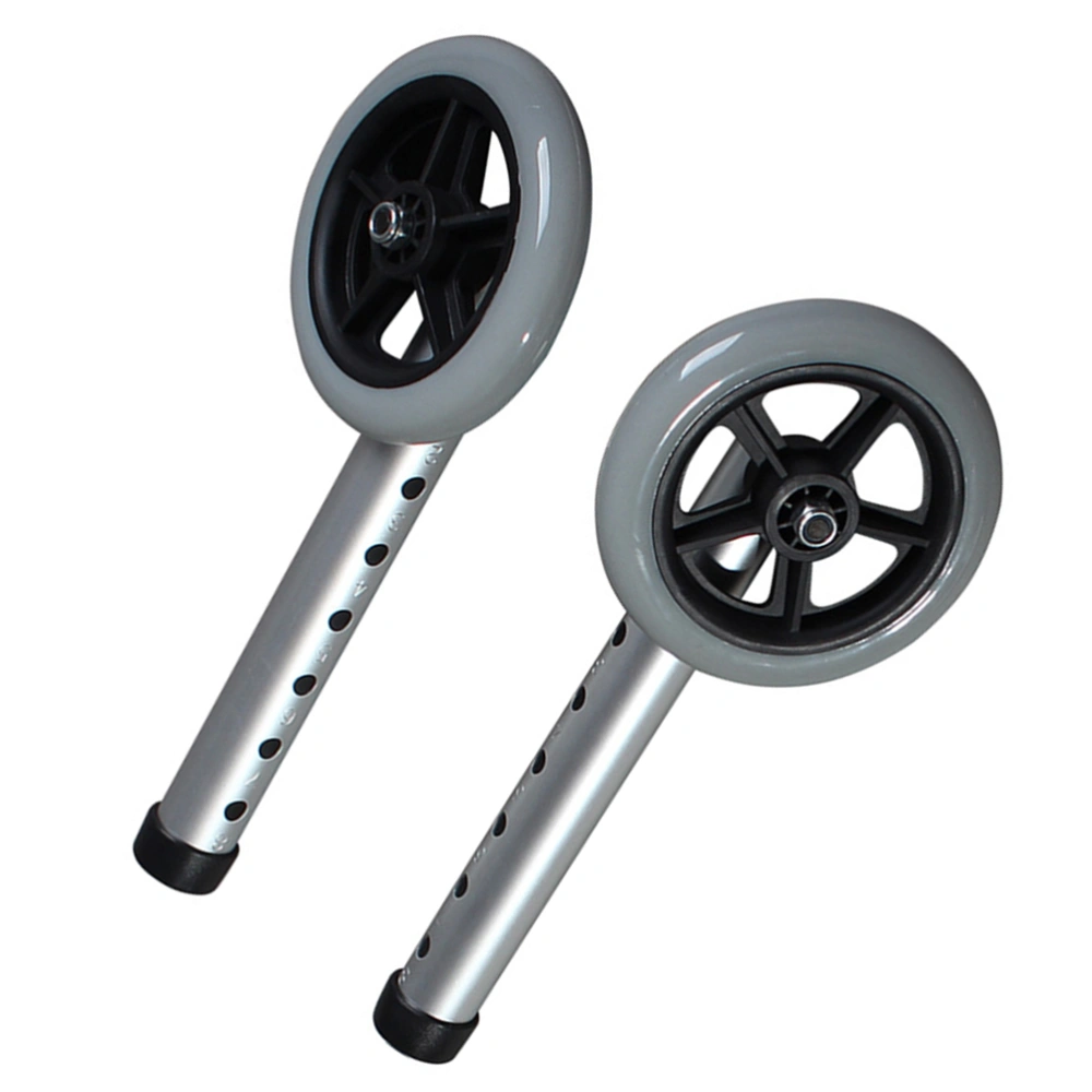 2pcs Walking Aid Replacement Wheel Aluminium Alloy Wheelchair Rollator Wheels with Tube