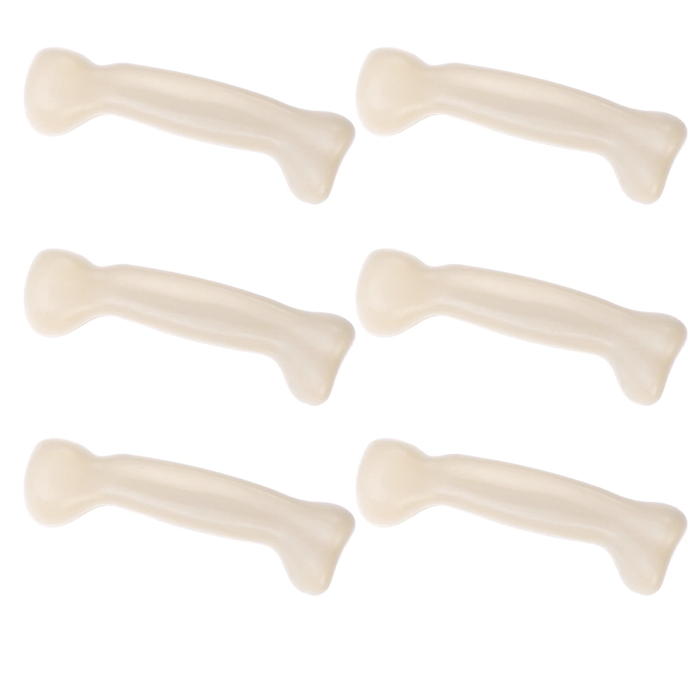 6 Pcs Halloween Plastic Simulation Savage Small Bones Spoof Props for Secret Room Bar Decoration Beige