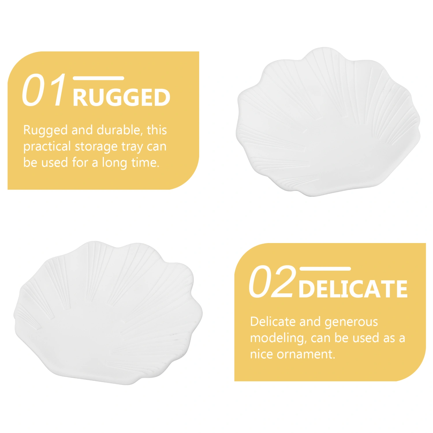 1Pc Jewelry Storage Holder Decorative Earring Box Household Ornament Box White