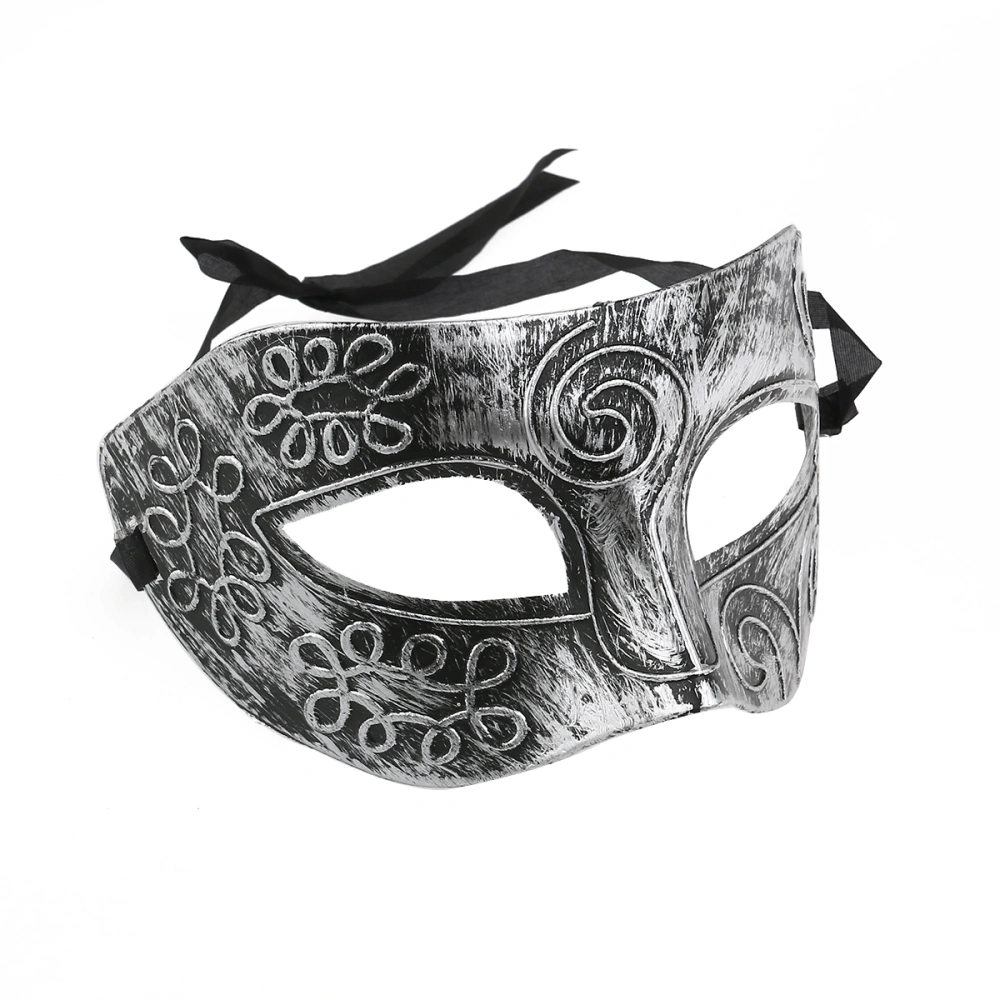 TINKSKY Men Greek Roman Fighter Masquerade Face Mask for Fancy Dress Ball / Masked Ball / Halloween (Silver)