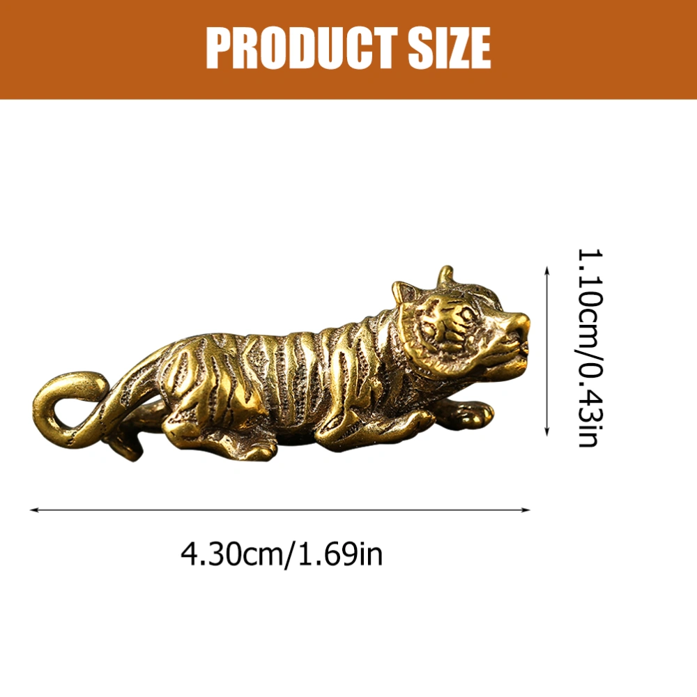 2pcs Vintage Tiger Pendant Chinese Zodiac Tiger Keychain Pendant Keyring Pendant