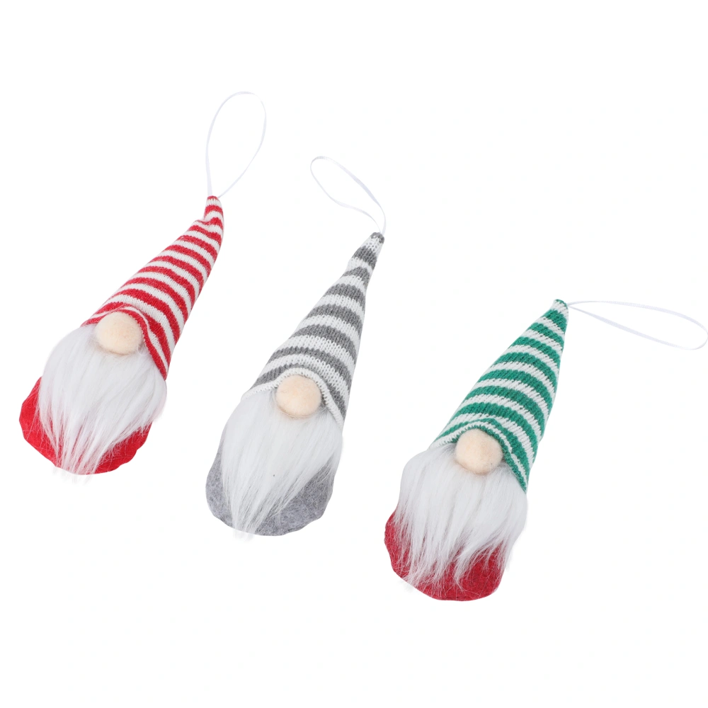 3Pcs Christmas Decors Home Ornaments Faceless Old Man Dolls Party Pendants