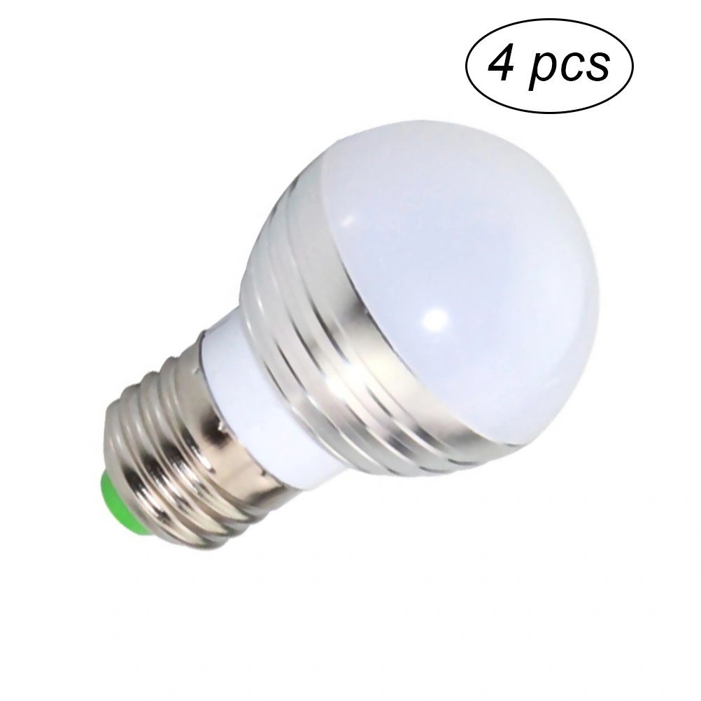 4Pcs Colour Light Bulbs 3W RGB LED Colour Changing Light Bulbs for Home Decoration Bar Party KTV Mood Ambiance Lighting