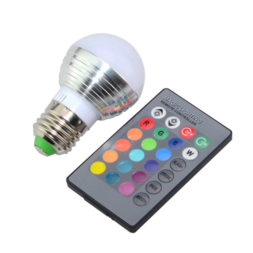 4Pcs Colour Light Bulbs 3W RGB LED Colour Changing Light Bulbs for Home Decoration Bar Party KTV Mood Ambiance Lighting