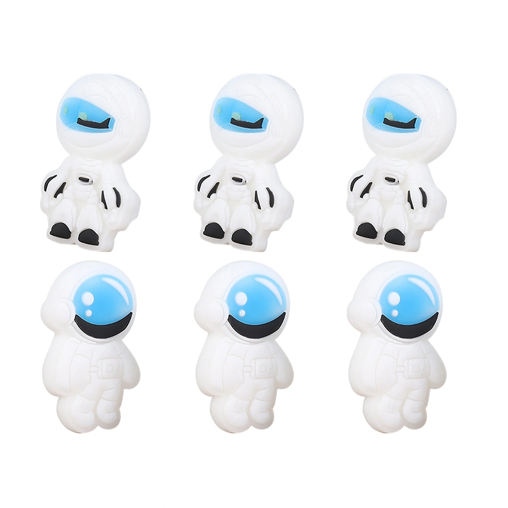 6Pcs Cartoon Spaceman Eraser Kid Eraser Kids Rubber Gift Painting Rubber Prop