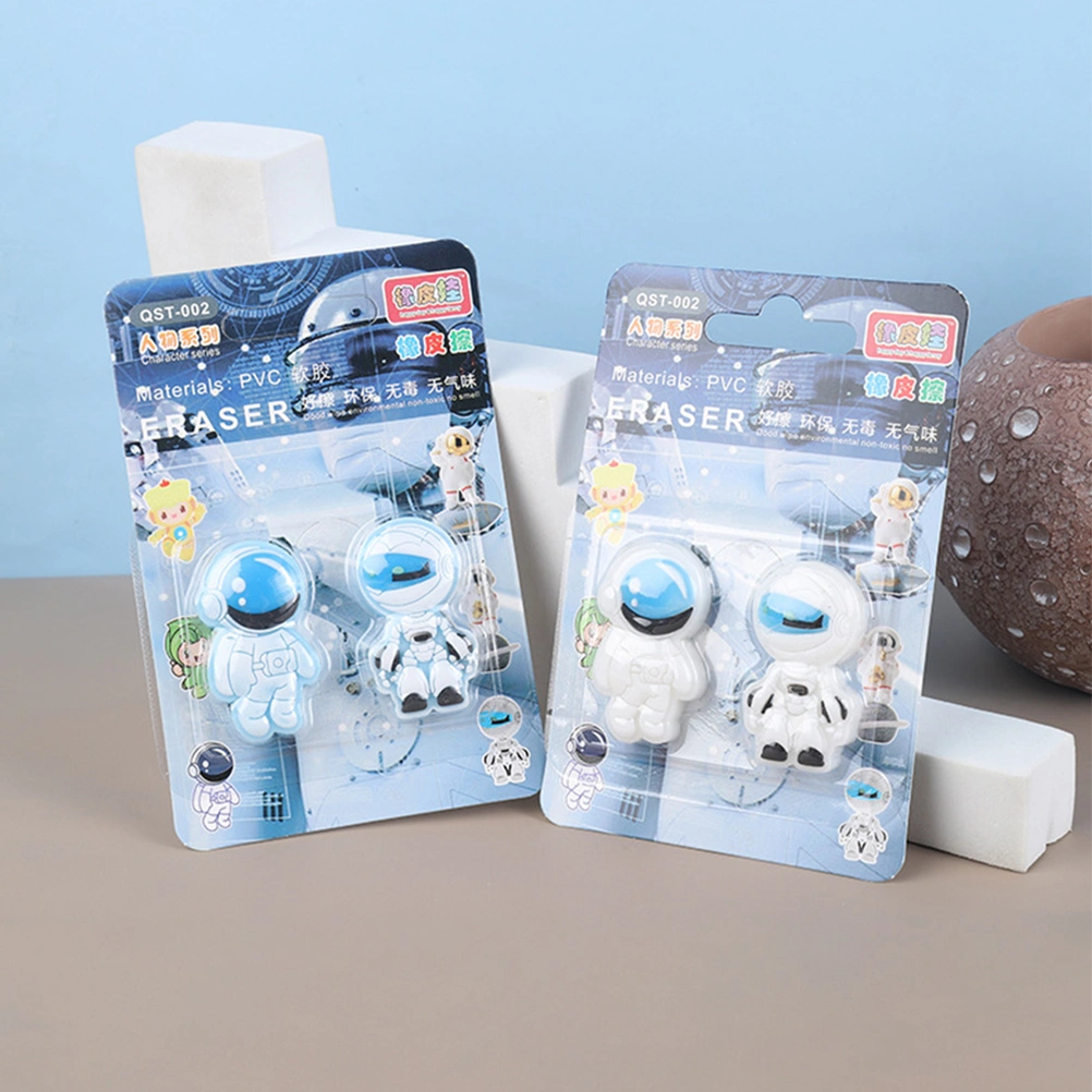 6Pcs Cartoon Spaceman Eraser Kid Eraser Kids Rubber Gift Painting Rubber Prop