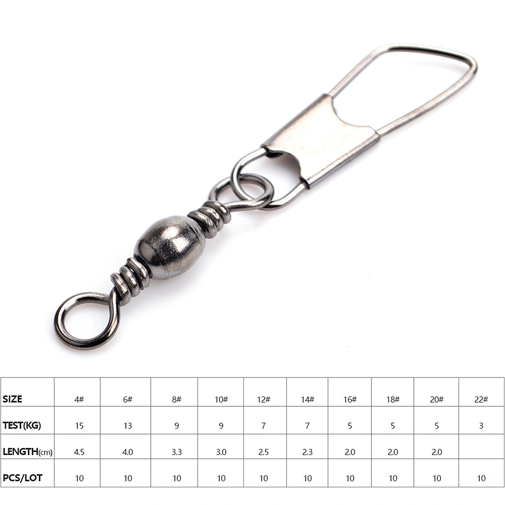 50Pcs Fishing Rolling Swivels Fishing Hook Connector Tackle Fishing Rolling Rings