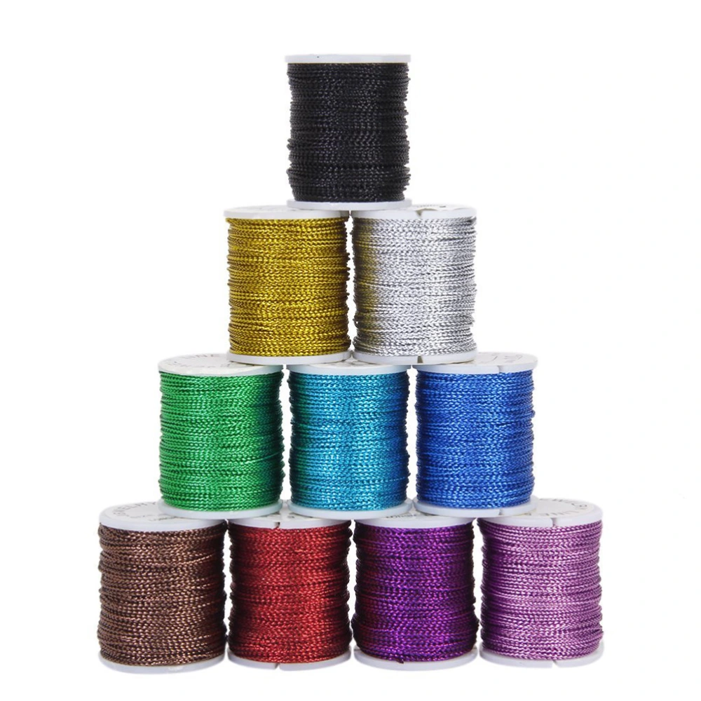 10 Colors 10M 0.5mm Cords Strings Ropes for DIY Necklace Bracelet Craft Making