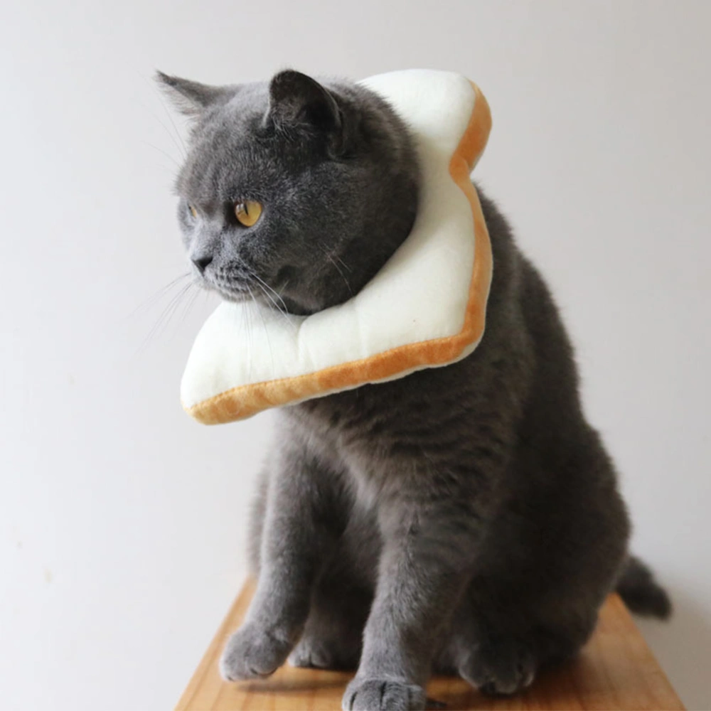 Adorable Bread Shape Headgear Cotton Cat Headdress Funny Pet Costume M