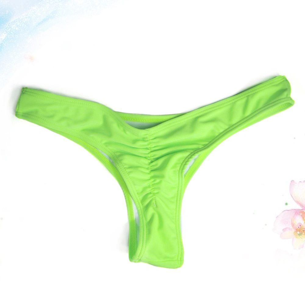 Women Hot Summer Beachwear Sexy V Shaped Bikini Underwear Brief Panties Breathable Underwear Women Ladies Underpants (Size XL, Green)