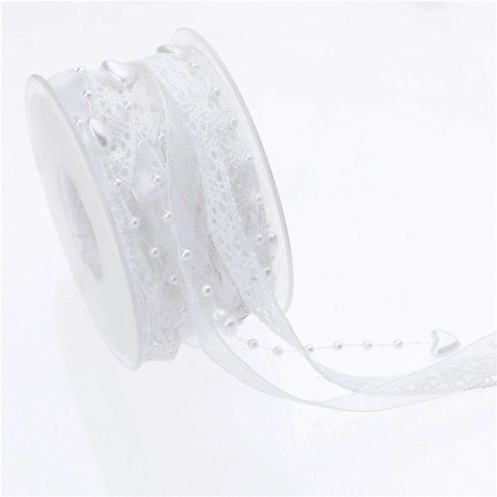 5 Meters White Artificial Pearl Ribbon Festive Wedding Party Decor Wrapping Gift Flower Packing Ribbon DIY Accessories Layout Decoration