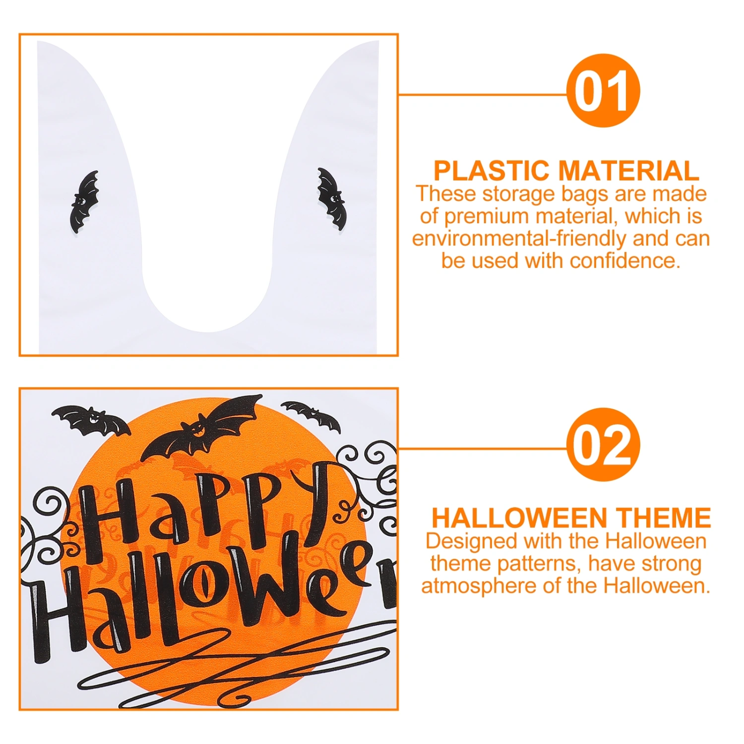 20pcs Candy Biscuit Pouches Gift Packing Pouches Candy Bags for Halloween