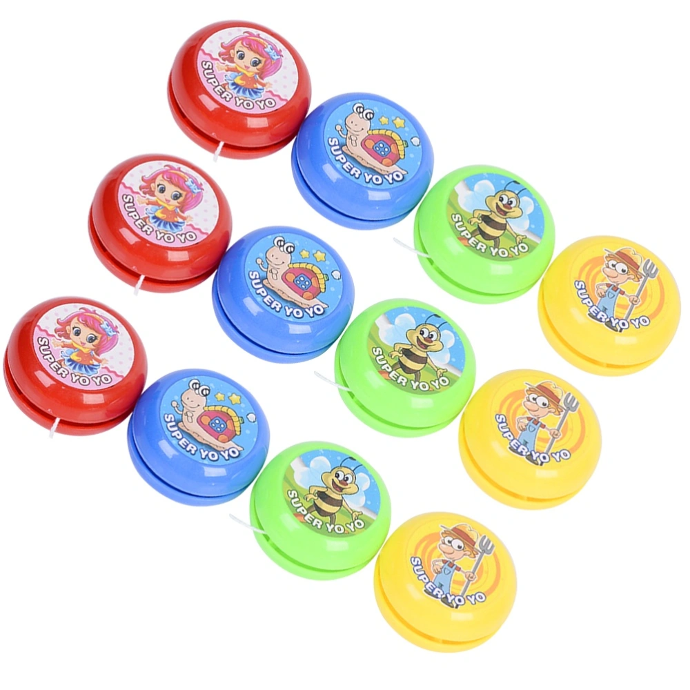 20pcs Yoyos with Cartoon Animal Sticker Plastic Educational Yoyo Toy Funny Ball Toy Plaything (Mixed Pattern)