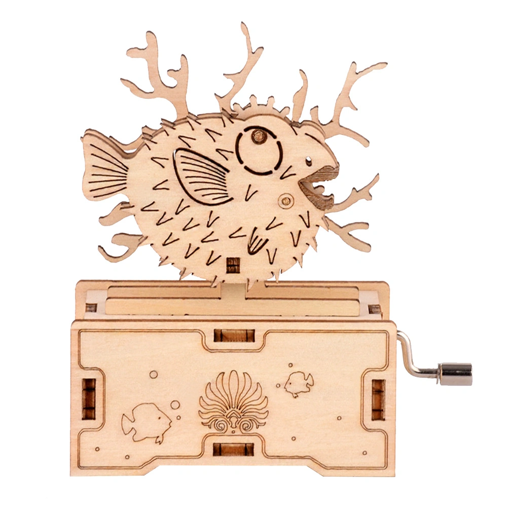1 Set DIY Music Box Puzzle Wooden Hand Shake Music Box Assembly Model Toy