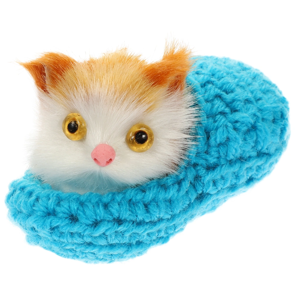 Adorable Animal Cat Plaything Simulation Cat Doll Adornment Home Kids Cat Doll Decor