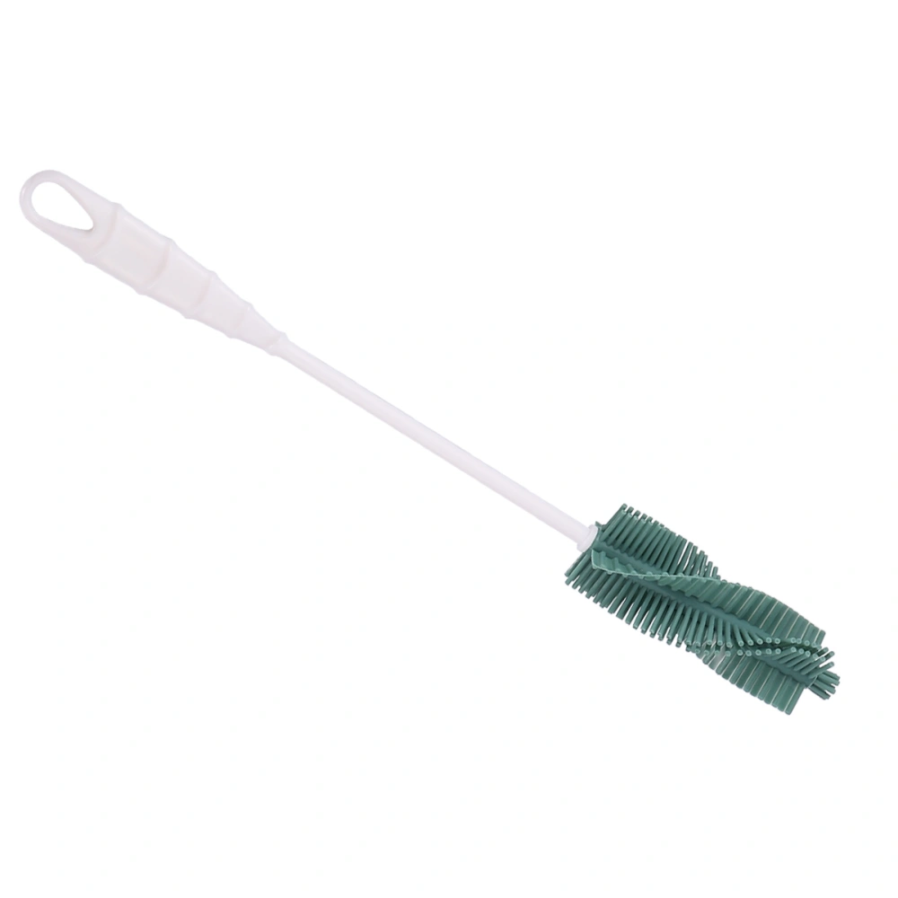 Silicone Bottle Brush Long Handle Cup Brush Glassware Cleaning Brushes Kitchen Gadget (Green)