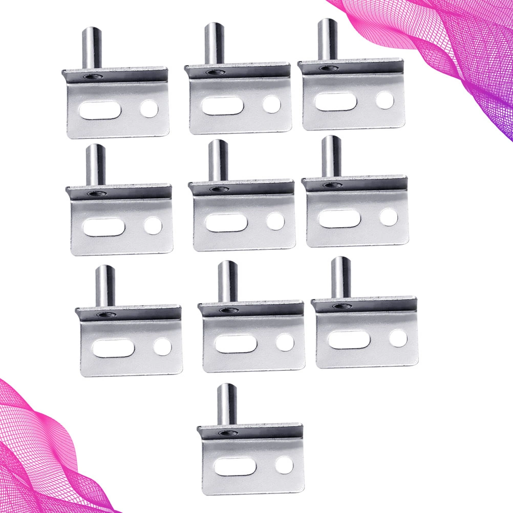 10pcs Corner Hinges Door Hinge Heavy Duty Pivot Hinge for Wood Doors (Silver Short Style)