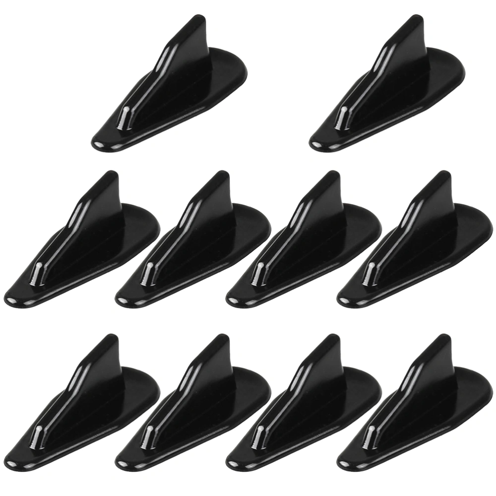 10 Pcs Auto Car Fin Shark Style Roof Bumper Empennage Body Diffuser Fins Car Modification Accessories (Black)