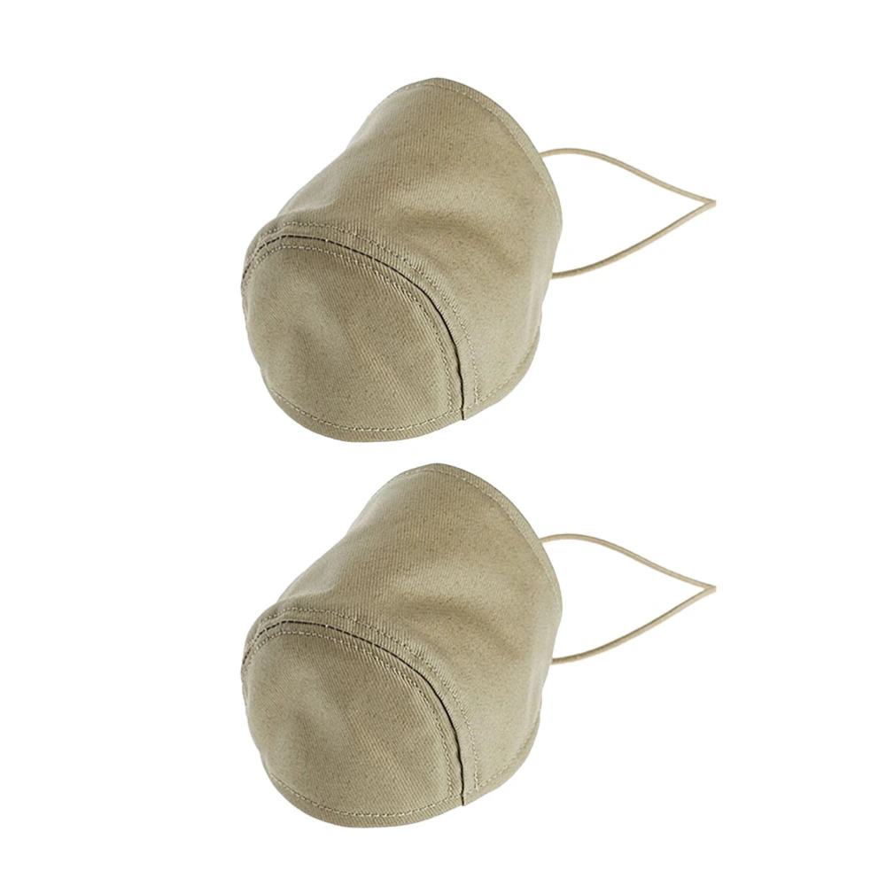 2pcs Car Driving Shoe Heel Protector Wear-resistant Shoe Cover Brake Throttle Shoe Foot Heel Protection (Khaki)