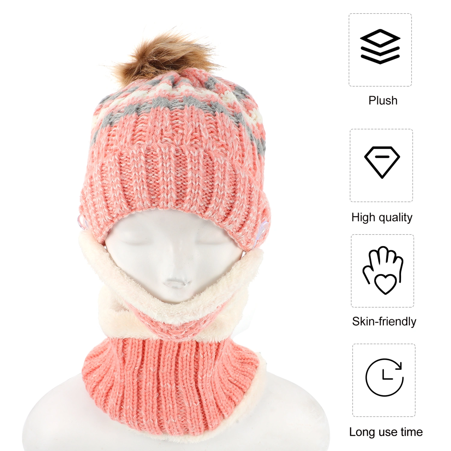 1 Set Winter Warm Hat Windproof Mask Outdoor Protection Scarf Women Winter Hat