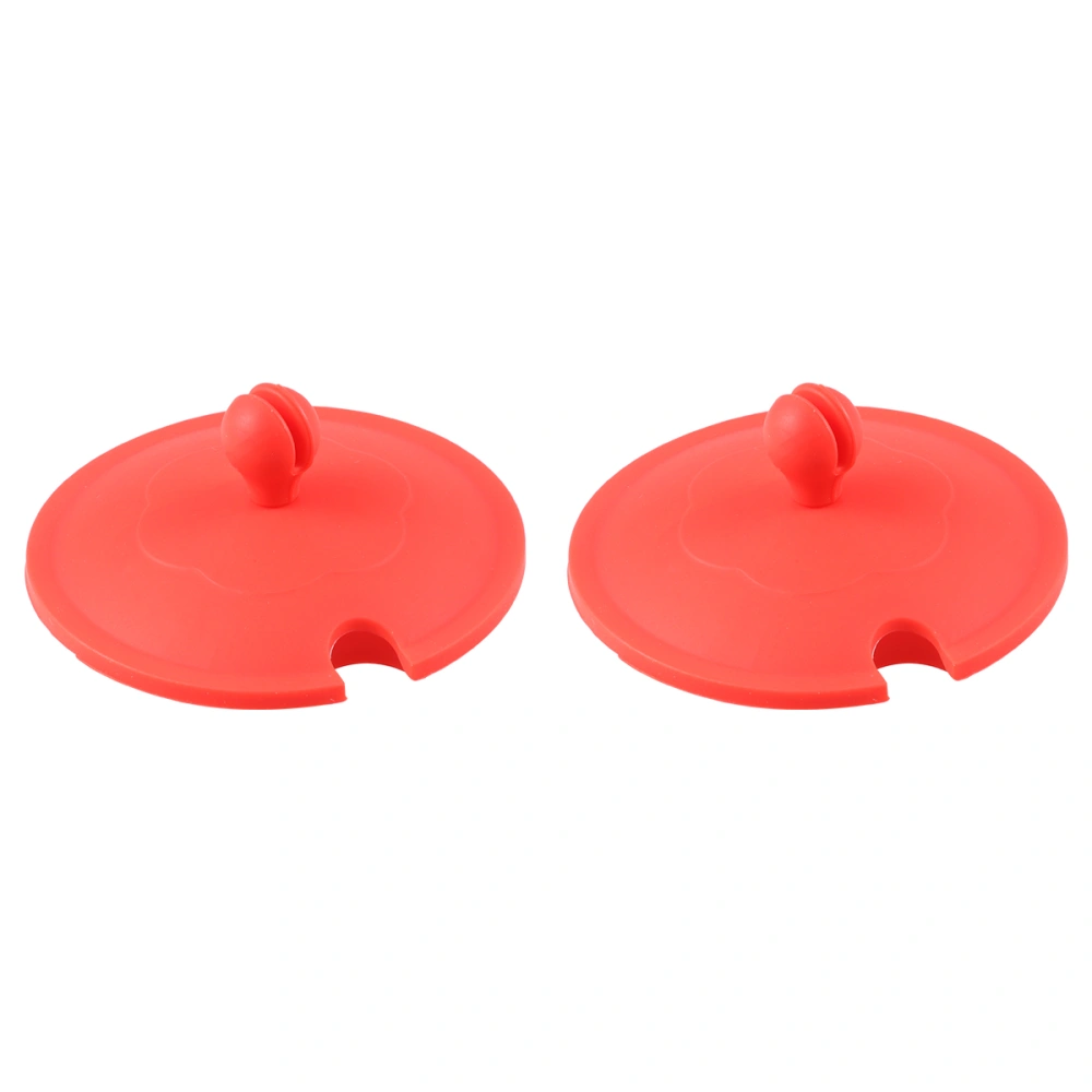 2PCS Silicone Sealed Cup Lids with Straw Hole Dustproof Leakproof Mug Cover Reusable Straw Cup Lid