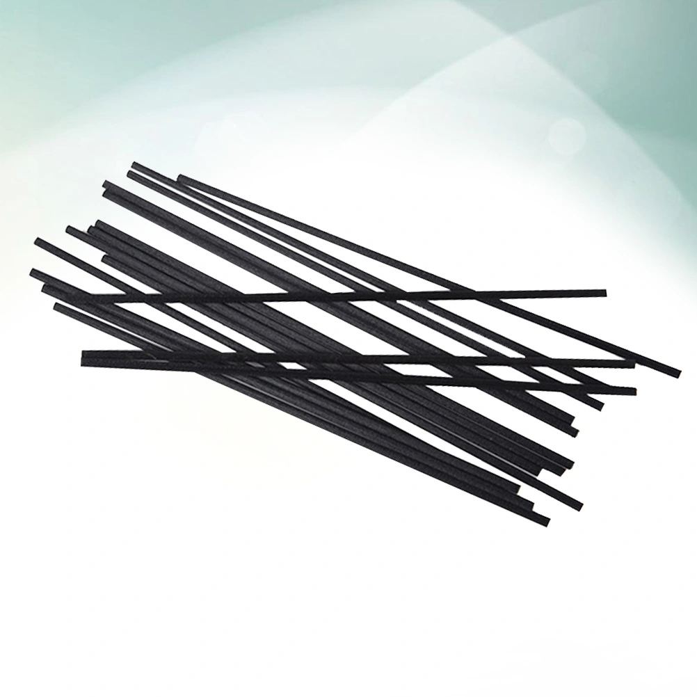 50pcs Fastness Aroma Diffuser Sticks Simple Fiber Rod Premium Aromatherapy Accessories Deodorant Aroma Diffuser Rod (3mm Diameter 26.5 cm Long Black)