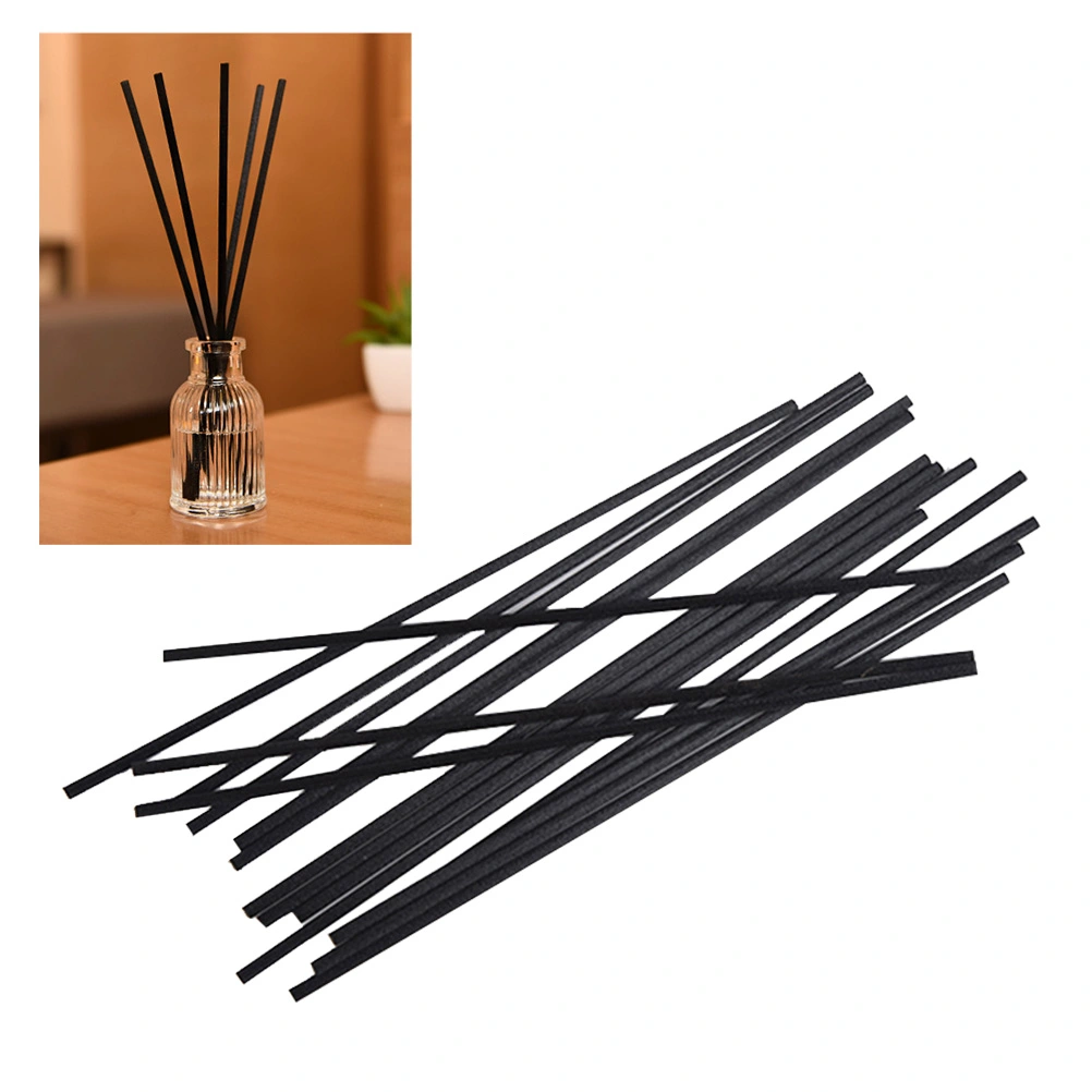 50pcs Fastness Aroma Diffuser Sticks Simple Fiber Rod Premium Aromatherapy Accessories Deodorant Aroma Diffuser Rod (3mm Diameter 26.5 cm Long Black)