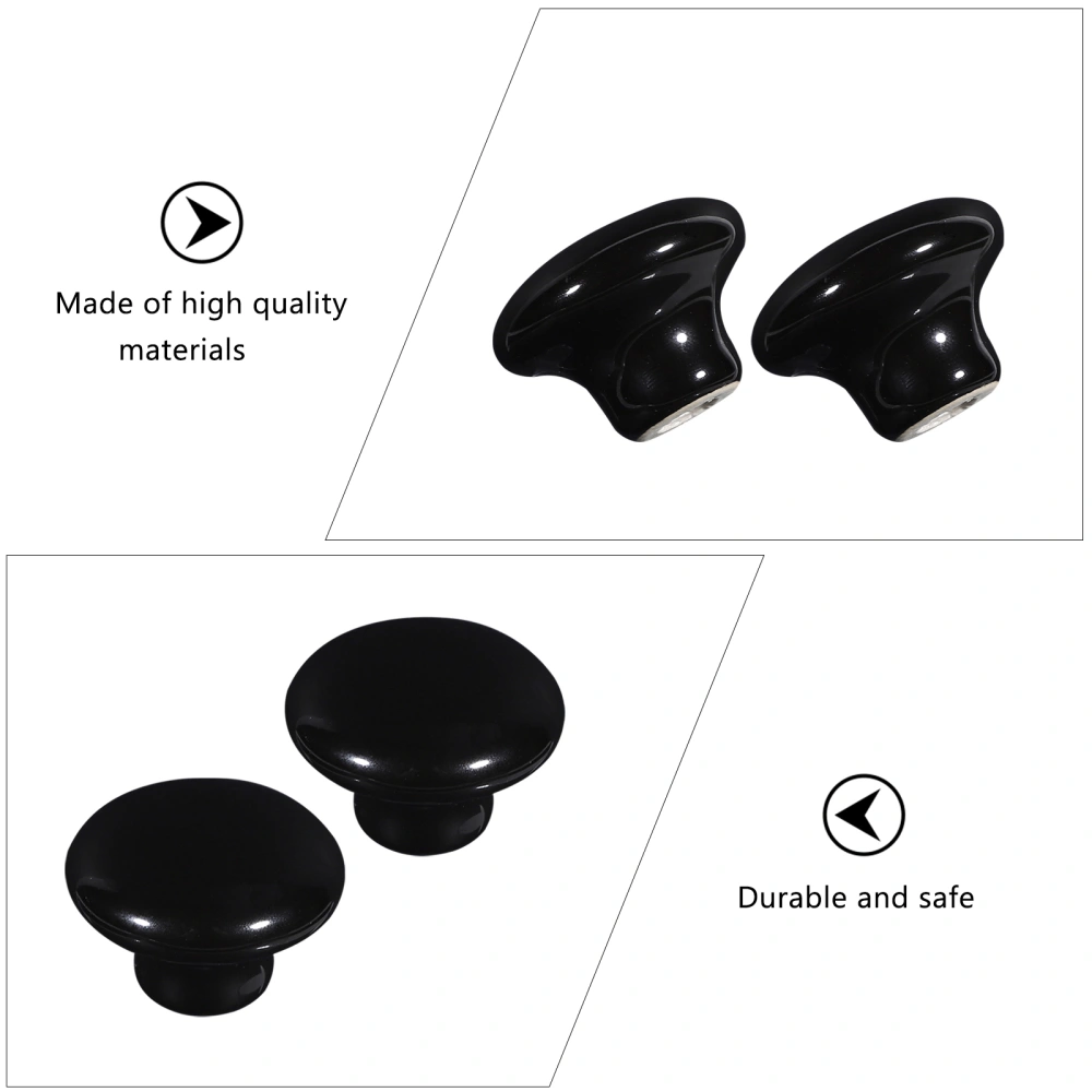 10Pcs Round Head Drawer Handle Modern Style Black Color Drawer Furniture Knobs