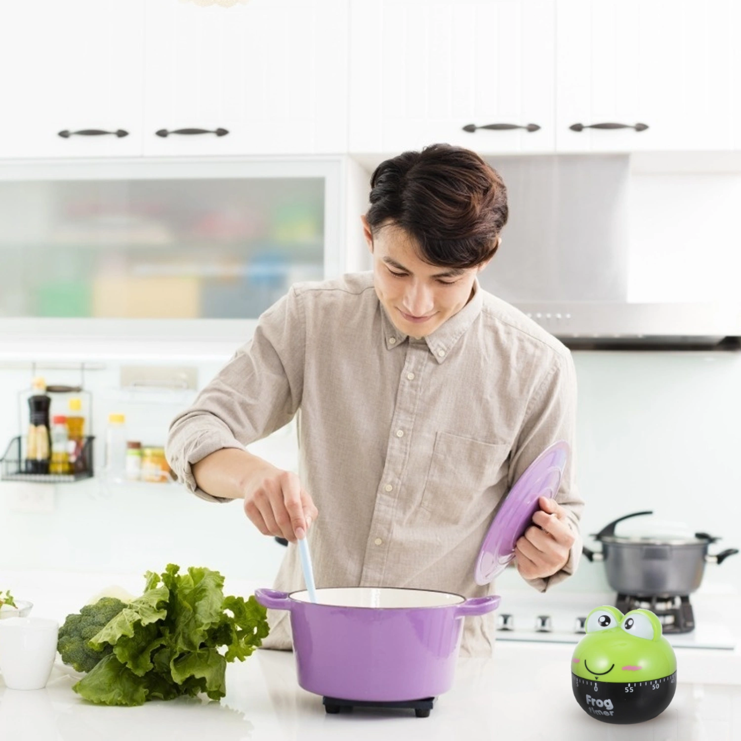 Kitchen Timer Manual Cooking Timer Cartoon Mechanical Timer Alarm Clock