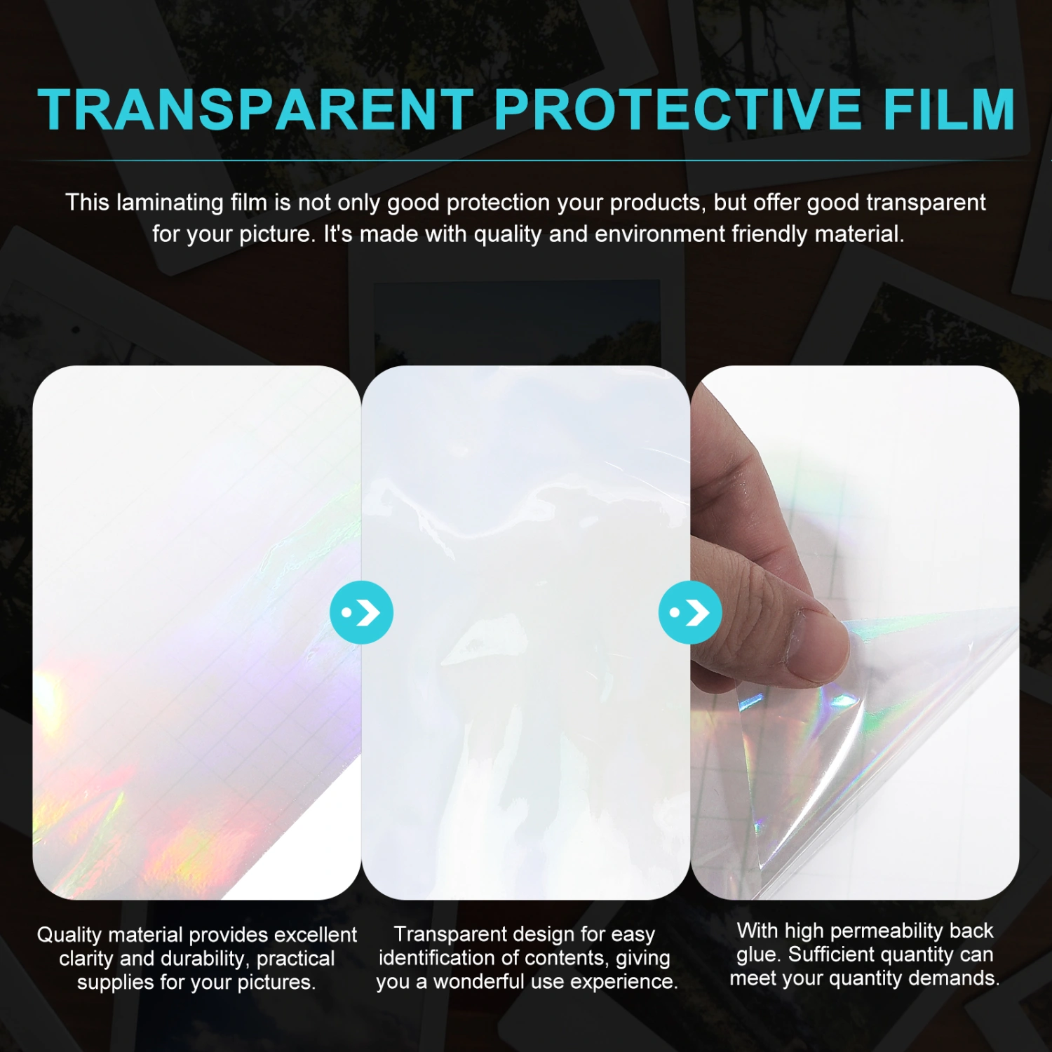 10 Sheets of Photo Laminating Film Picture Protective Plastic Films Decorative Films