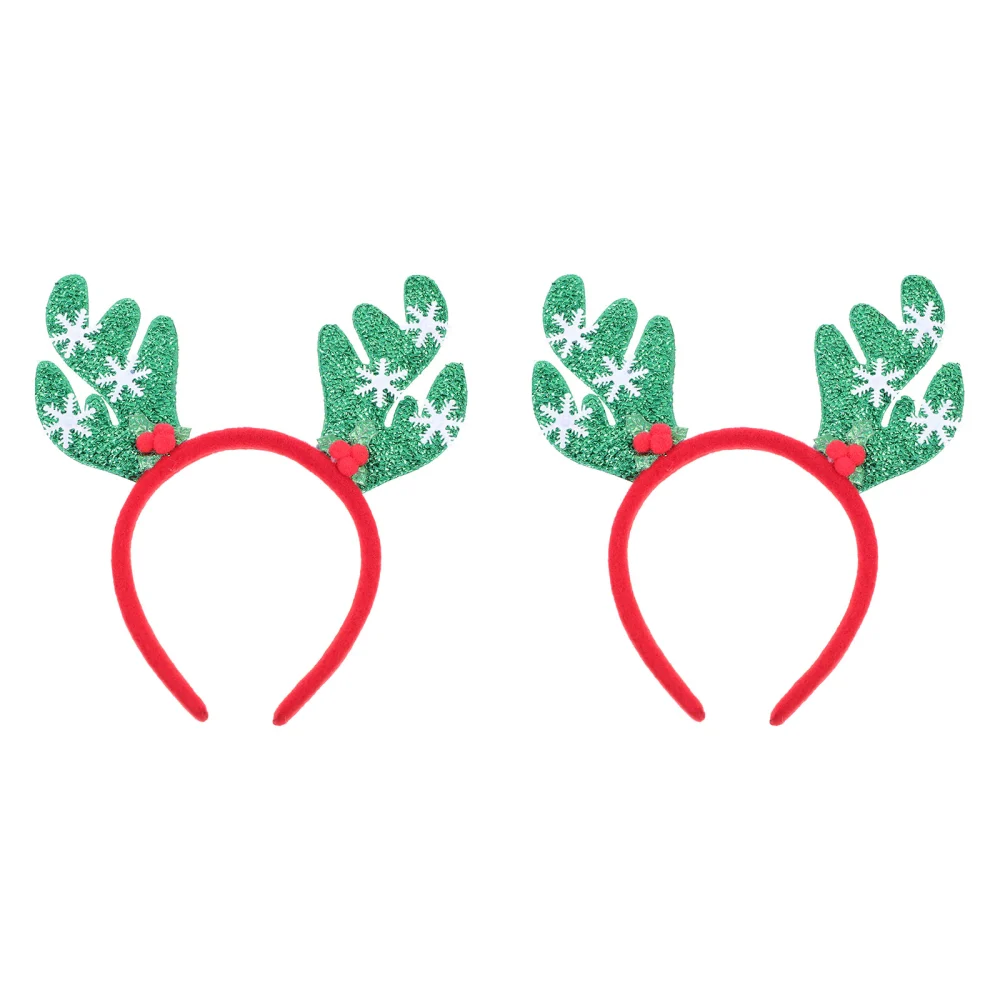 2Pcs Antler Decor Hairband Xmas Decor Prop Xmas Party Costume Accessory