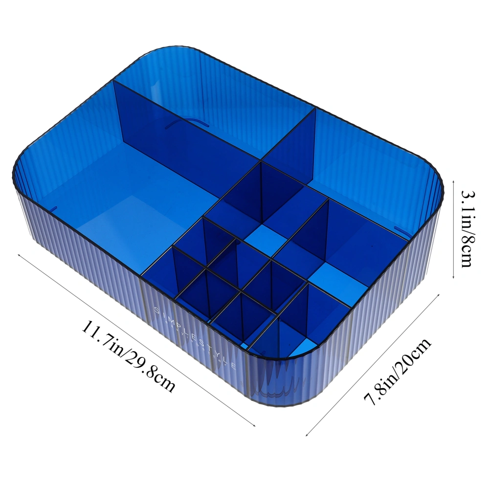 Practical Desk Cosmetic Organizer Plastic Desk Makeup Storage Box for Home