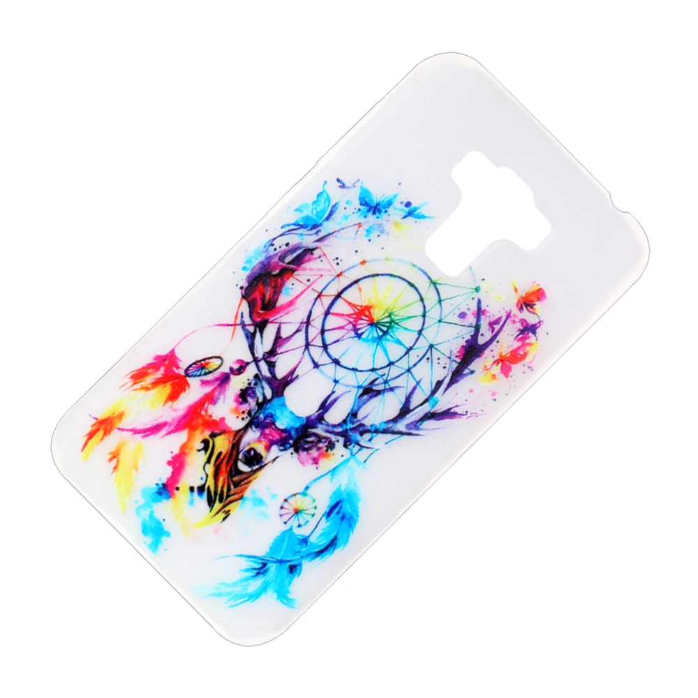 Phone Case Phone Shell Glow in Dark Absorbent Anti Drop Clear Transparent Embossed Graphics Back Case Phone Cover for ZenFone 3 MAX (ZC553KL) (Deer Wind Chime)