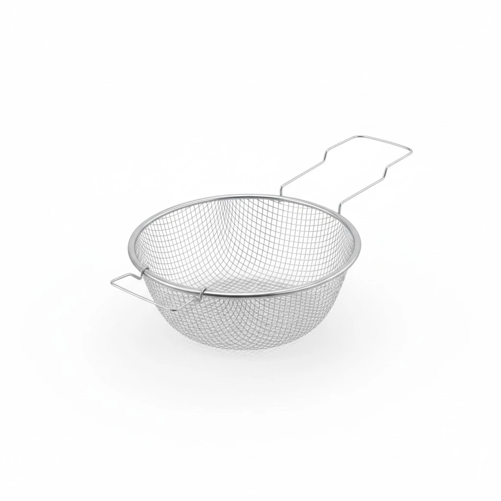 1Pc Frying Basket Food Fried Basket Kitchen Stainless Steel Fry Basket (Silver)
