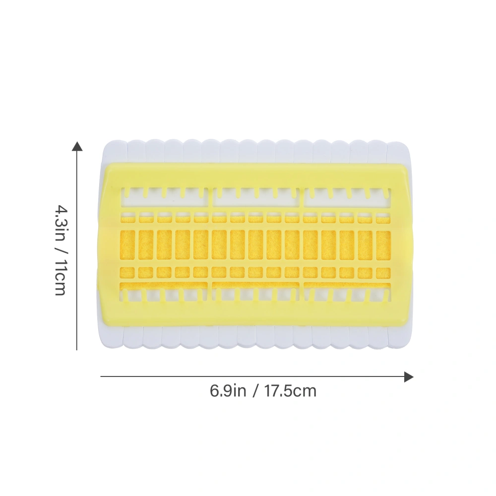 1pc Cross Stitch Thread 0ganizer Mini Thread Arranger Thread Straightener Plastic Thread Arranger 30 Holes Cross Stitch Tool for Home (Yellow)