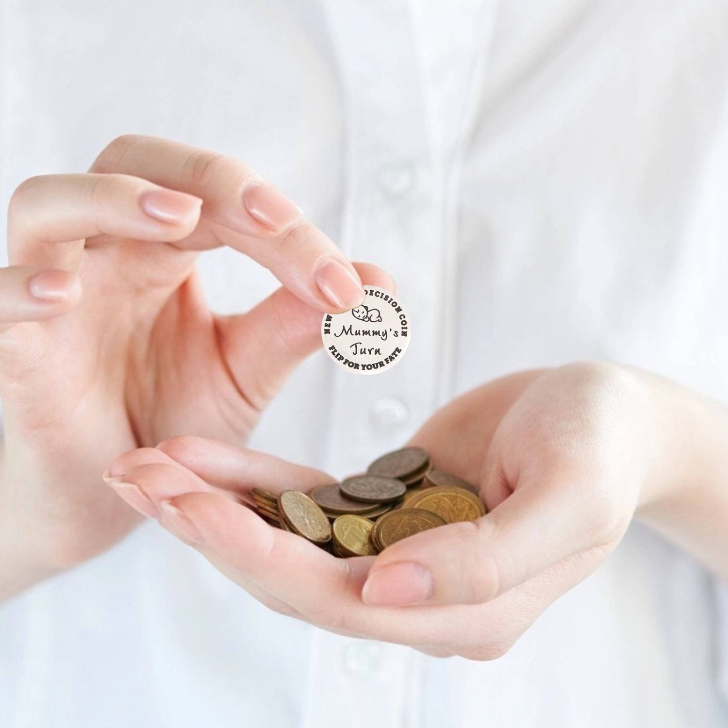 5pcs New Parents Decision Coin Double-sided Decision Coin Baby Shower Gifts