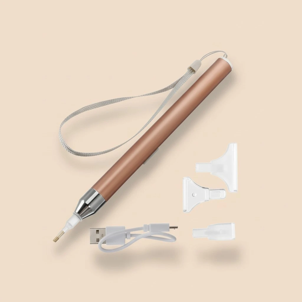 DIY Diamond Beads Painting Tool Shining USB Drill Pen Light Clear Point Drill Pen