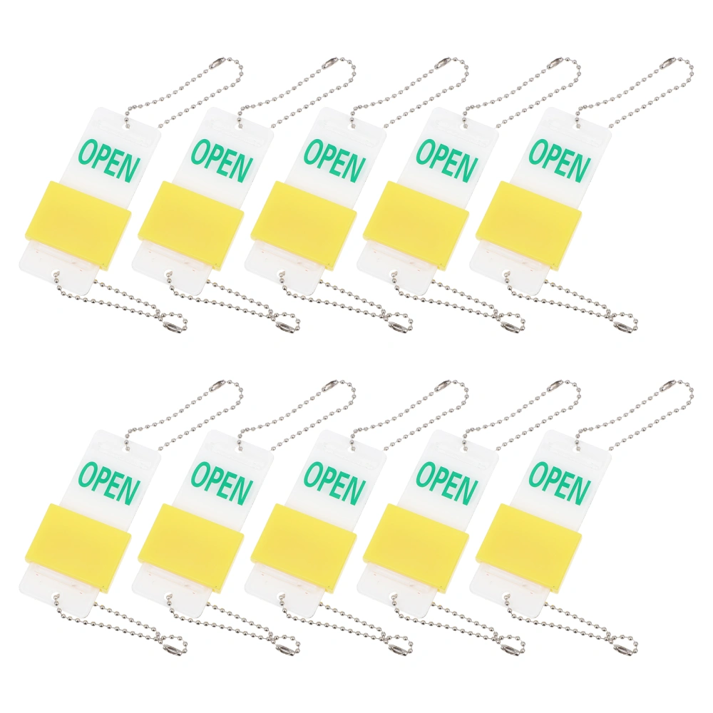 10Pcs Open and Close Sign Board Equipment Valves State Sign Plastic Hanging Board