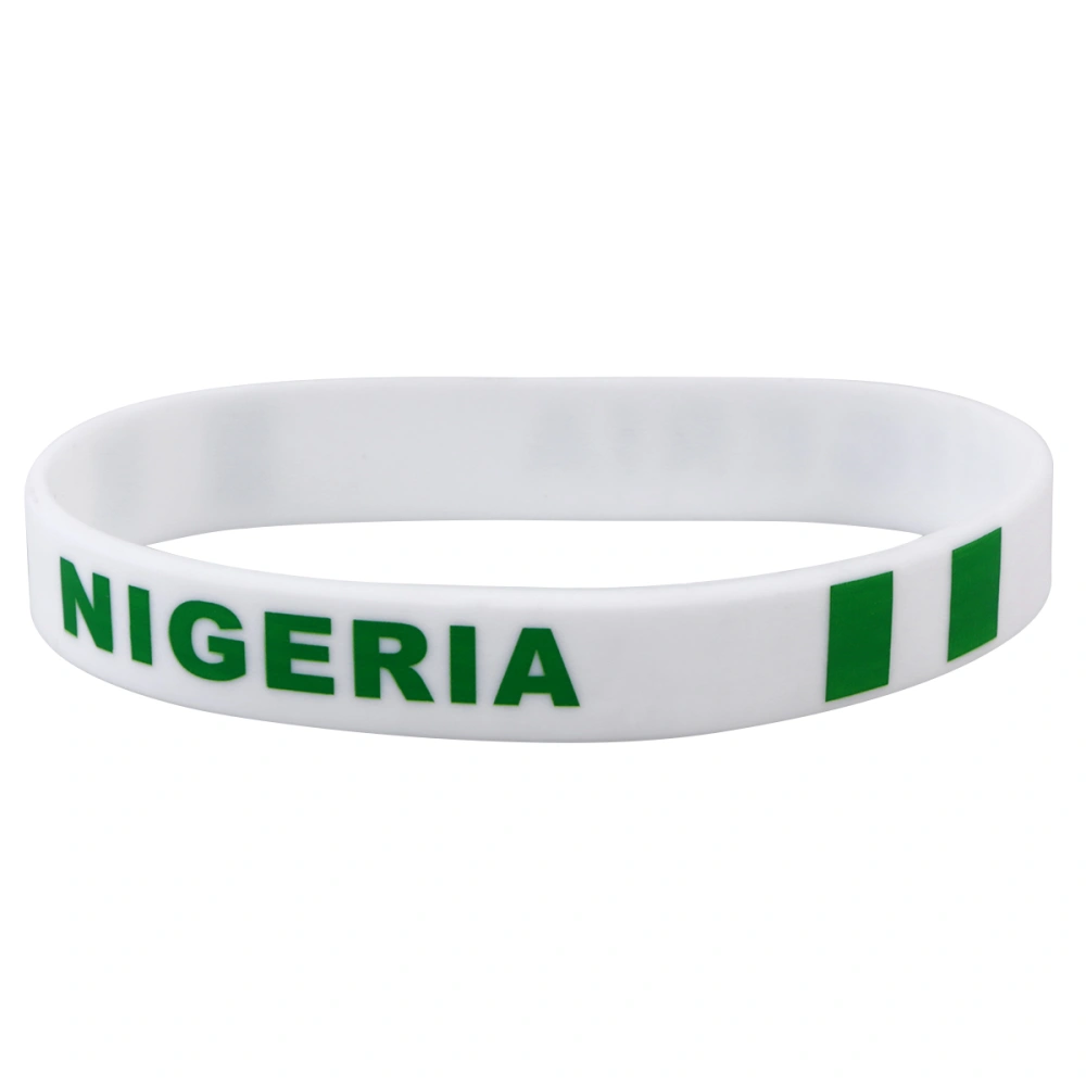 6 Pcs Country Silicone Wristband Fashion Sports Bracelet  (Nigeria)