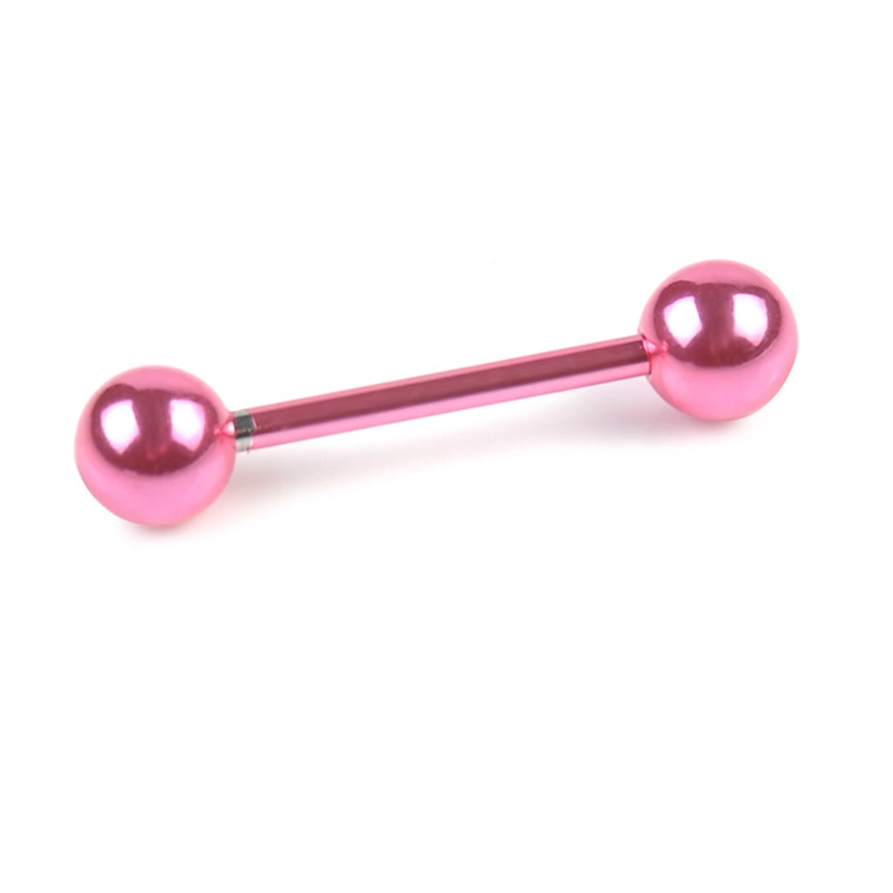 7 Pcs Stainless Steel Tongue Rings Double-headed Dumbbell Shaped Straight Barbells Piercing Tongue Bars Body Percing Jewelry