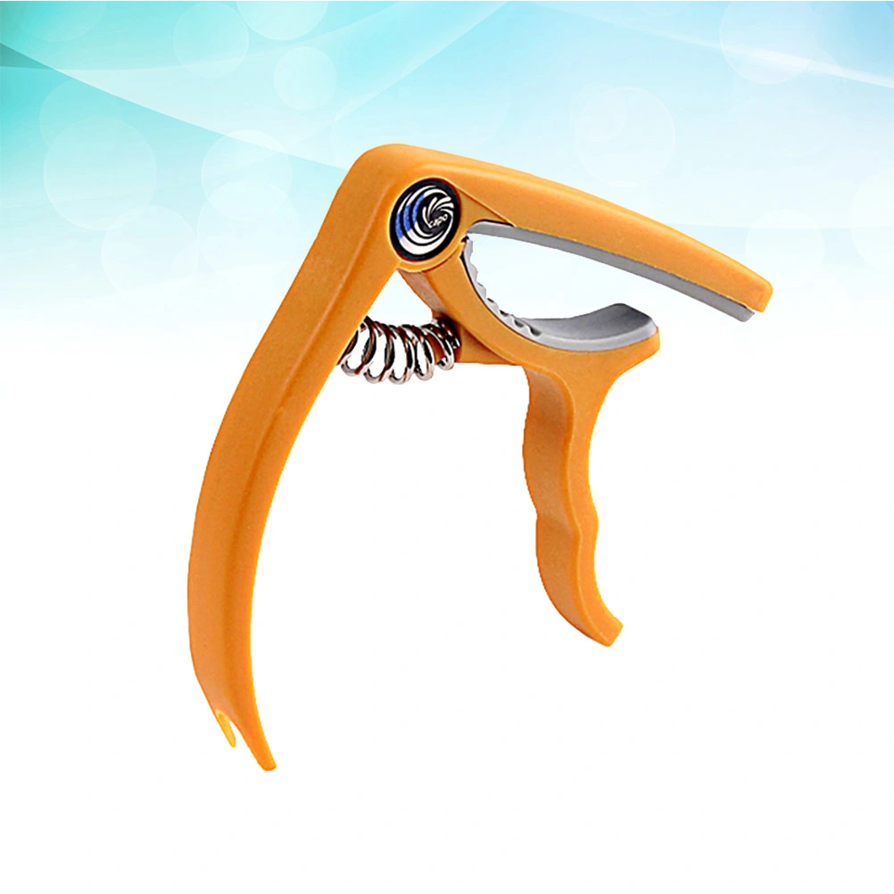 Capo Guitar Picks  Tune Clamp Key Trigger Capo Clip-on Tuner for Acoustic Electric Guitar Ukulele Banjo Mandolin K74 (Orange)